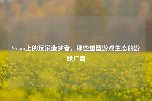 Steam上的玩家造梦者,那些重塑游戏生态的游戏厂商