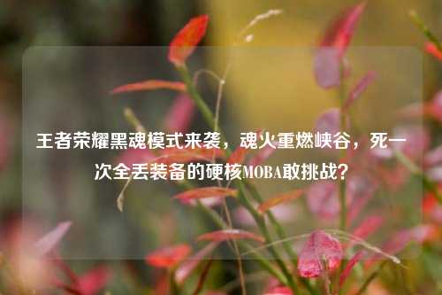 王者荣耀黑魂模式来袭，魂火重燃峡谷，死一次全丢装备的硬核MOBA敢挑战？