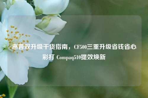 惠普双升级干货指南,CF500三重升级省钱省心彩打 Compaq510提效焕新