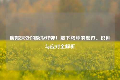 腹部深处的隐形炸弹!膈下脓肿的部位、识别与应对全解析